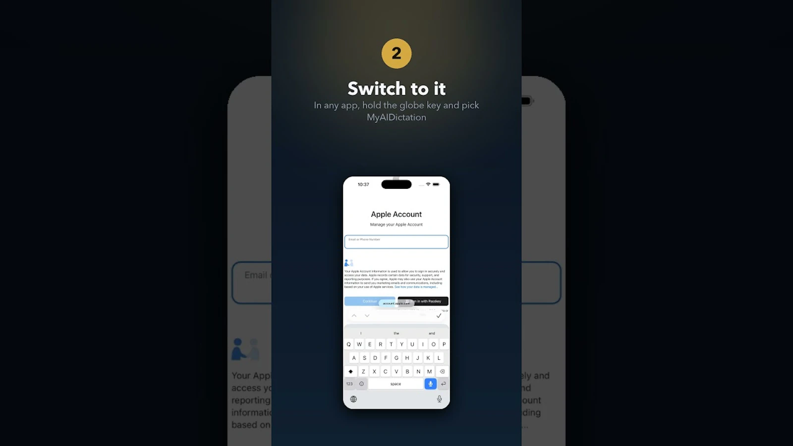 MyAIDictation screenshot 1 (video preview)