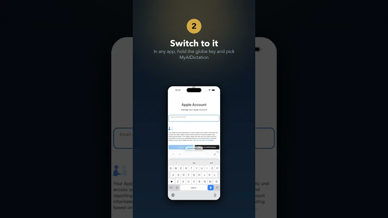 MyAIDictation screenshot 1 (video preview)