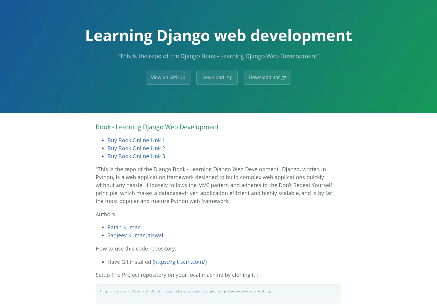 Learning Django Web Development