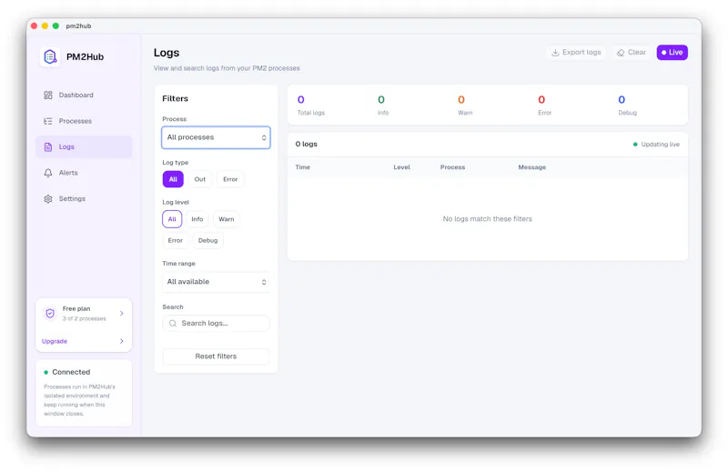 PM2Hub screenshot 3