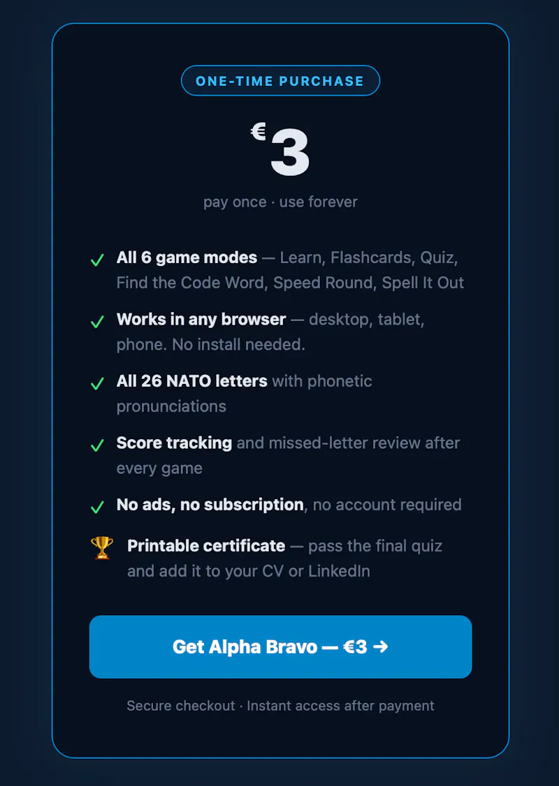Alpha Bravo — NATO Phonetic Alphabet screenshot 4