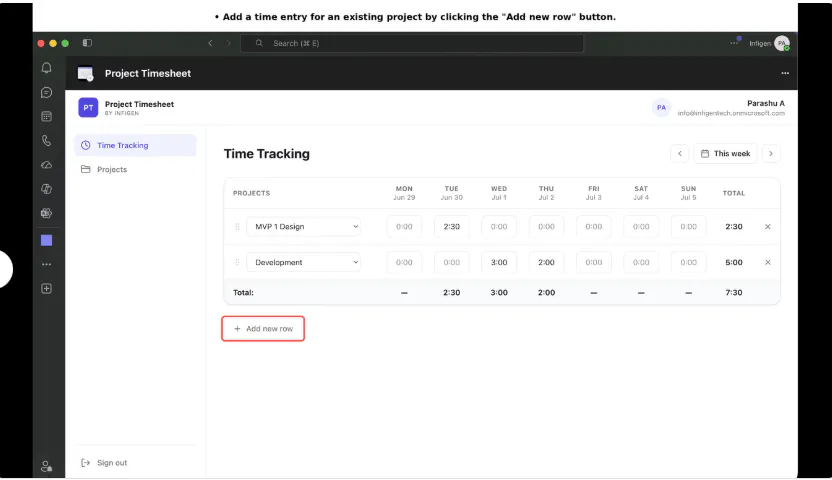 Project Timesheet gallery image