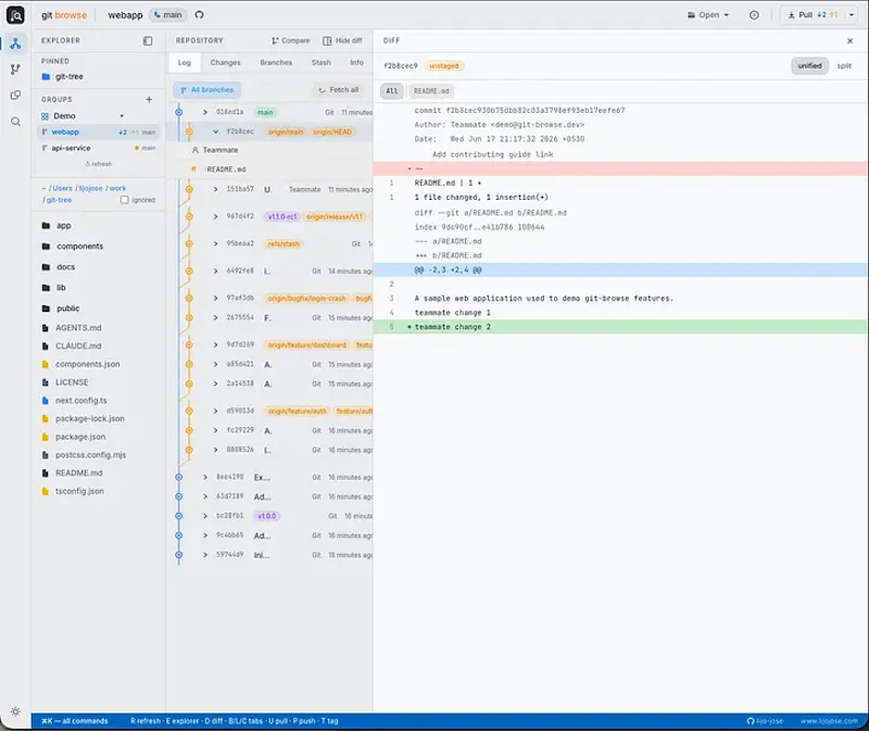 Git Browse screenshot 2