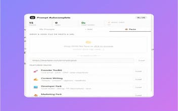 Prompt Autocomplete for ChatGPT, Claude gallery image
