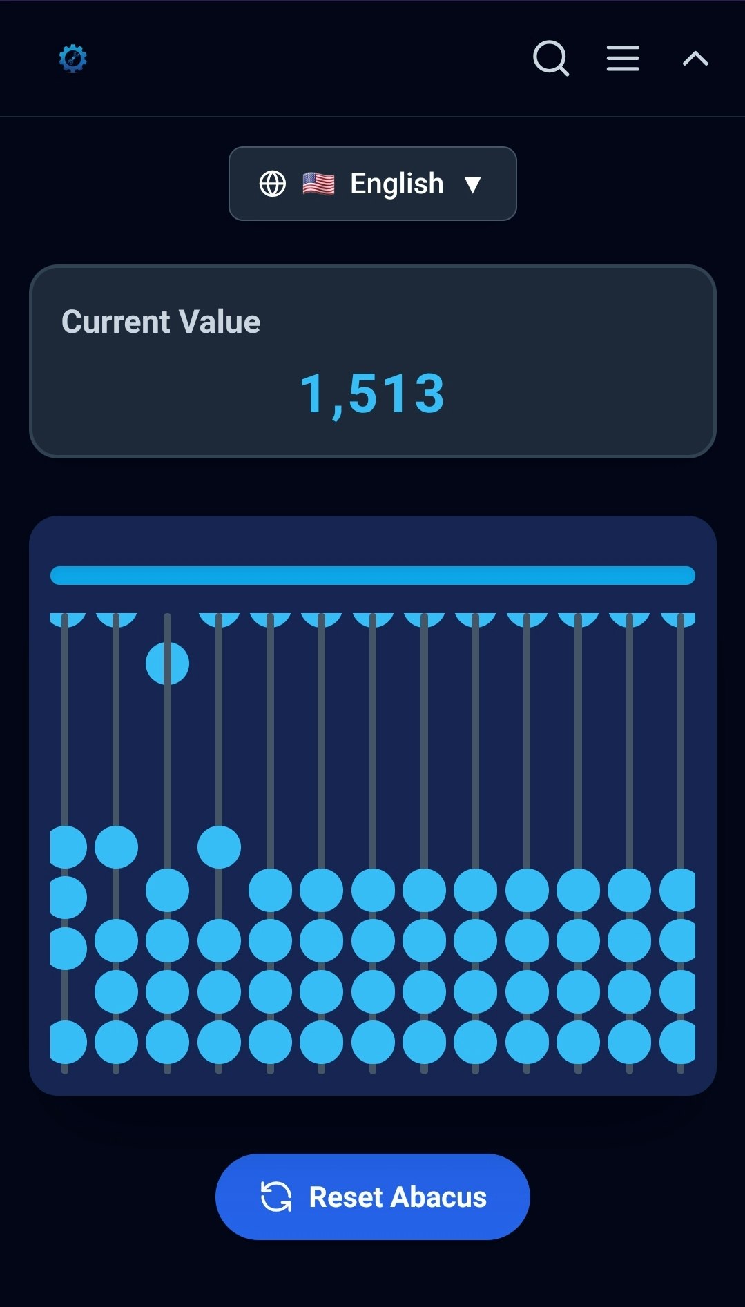 Online soroban abacus - Screenshot 2 showing product features and functionality