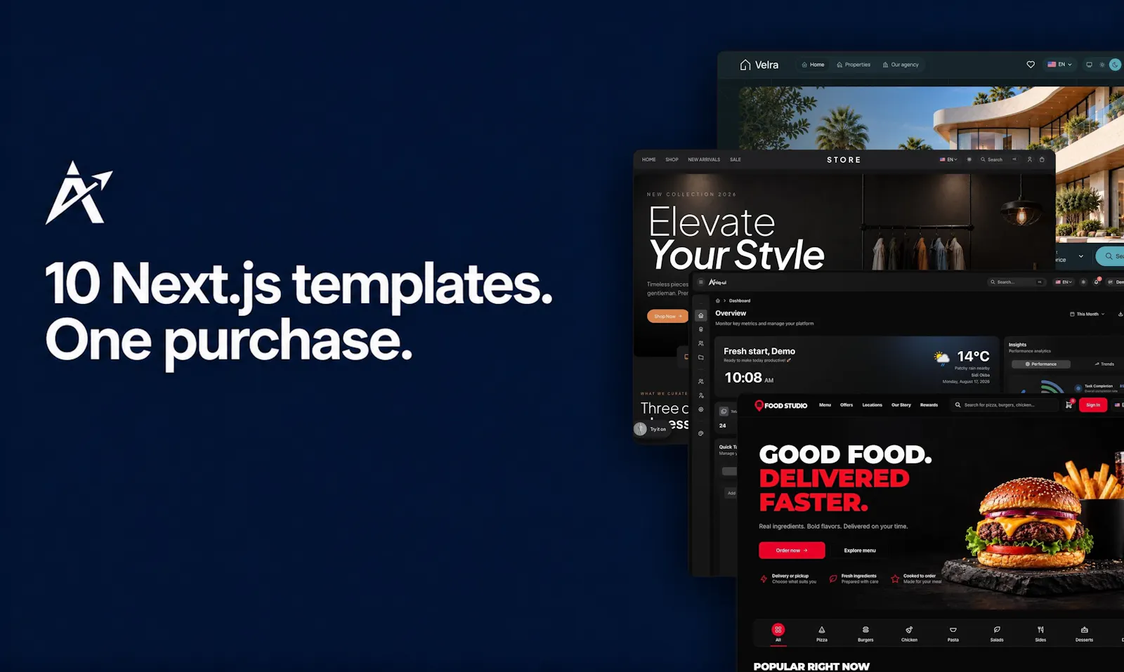 Aniq UI Bundle: 10 Next.js Templates screenshot 2
