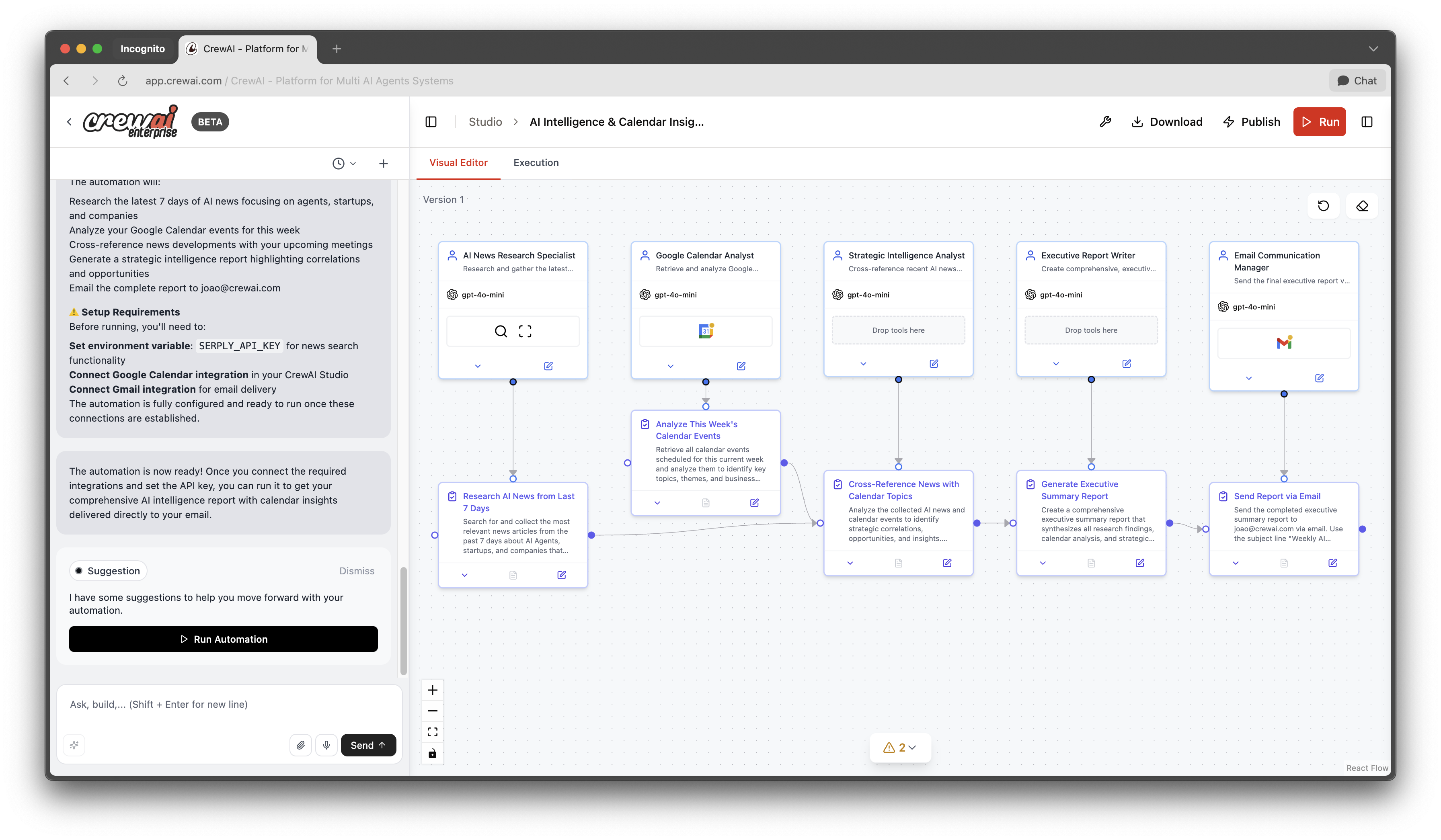 Média Crewai AMP - Plateforme de gestion des agents - Orchestrer les agents d'IA avec confiance, échelle et simplicité 1