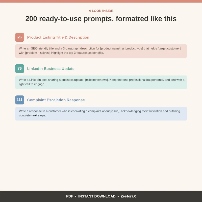 Small Business AI Prompt Toolkit screenshot 3