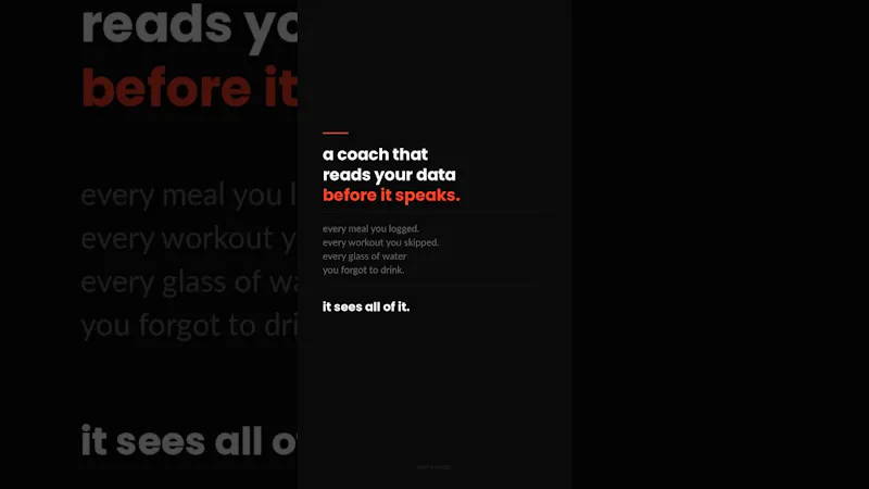 Whayle / Train. Eat. Show up. screenshot 1 (video preview)