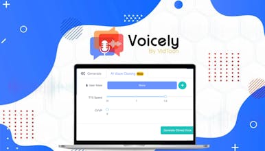 Voicely 2.0 - Tecnologia inovadora de clonagem vocal em ação - Carregue facilmente e replique sua voz única com IA avançada.