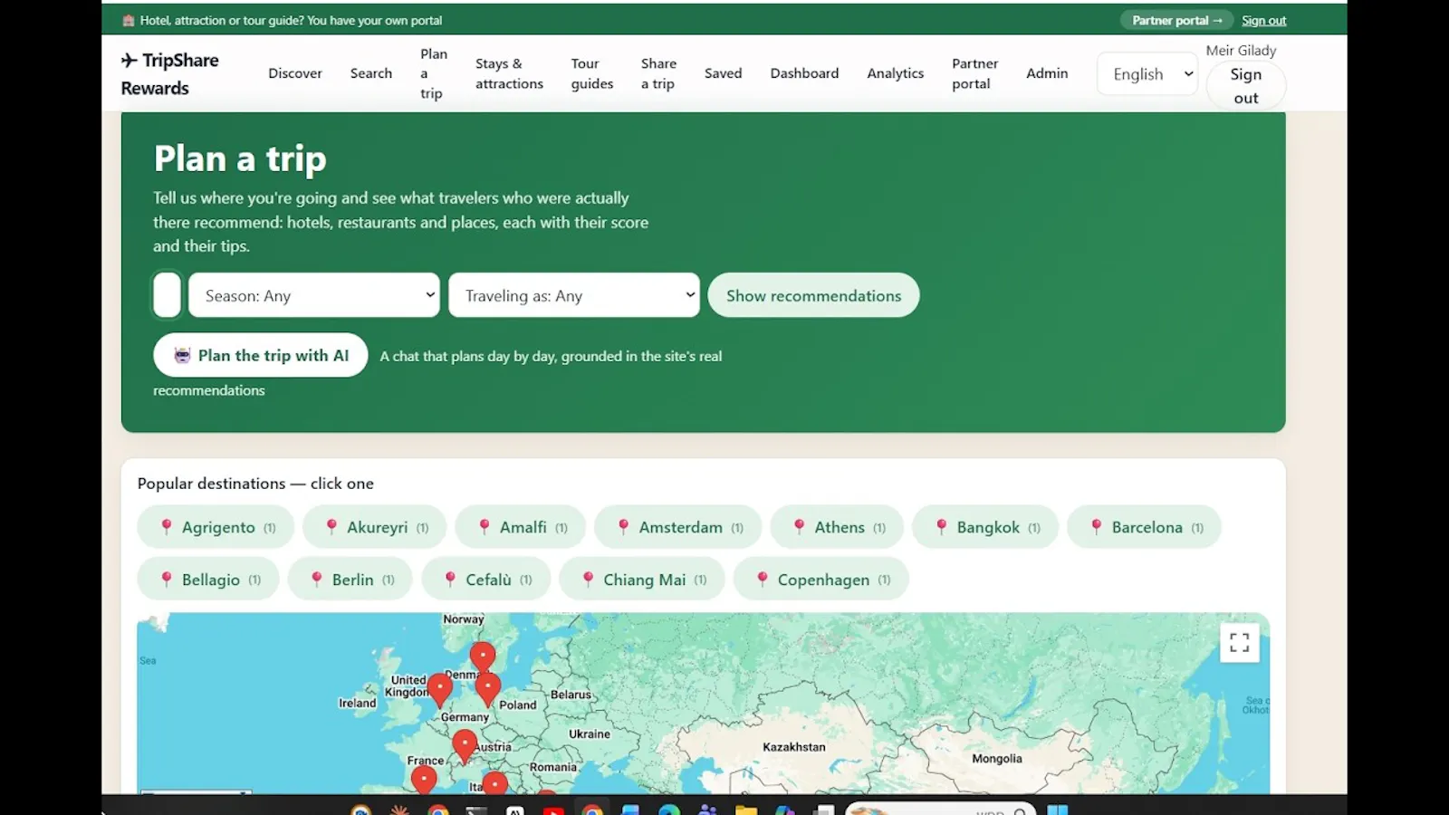 TripShare rewards screenshot 1 (video preview)