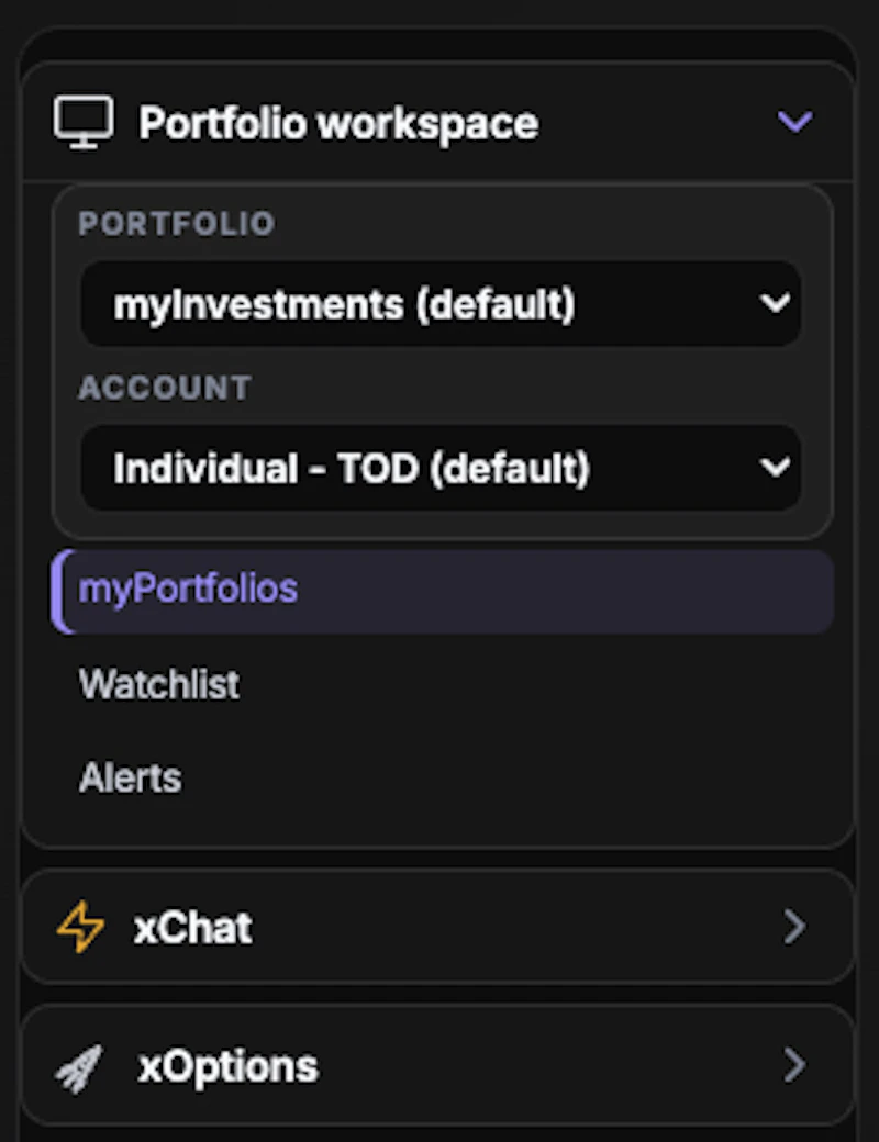 xFinance – xAI Options OS for HNWI screenshot 4