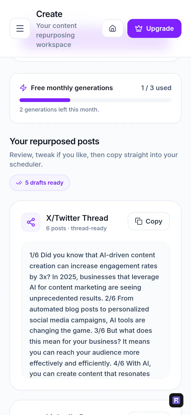 Repurpose screenshot 7