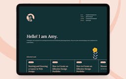 Amy Pagefolio • Free Portfolio template media 2