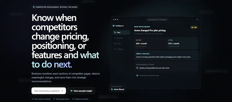RivalLens screenshot 1