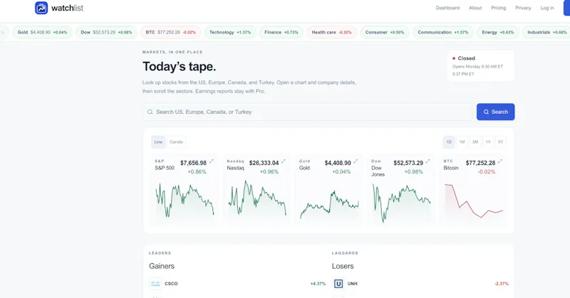StockWatchlist screenshot 2