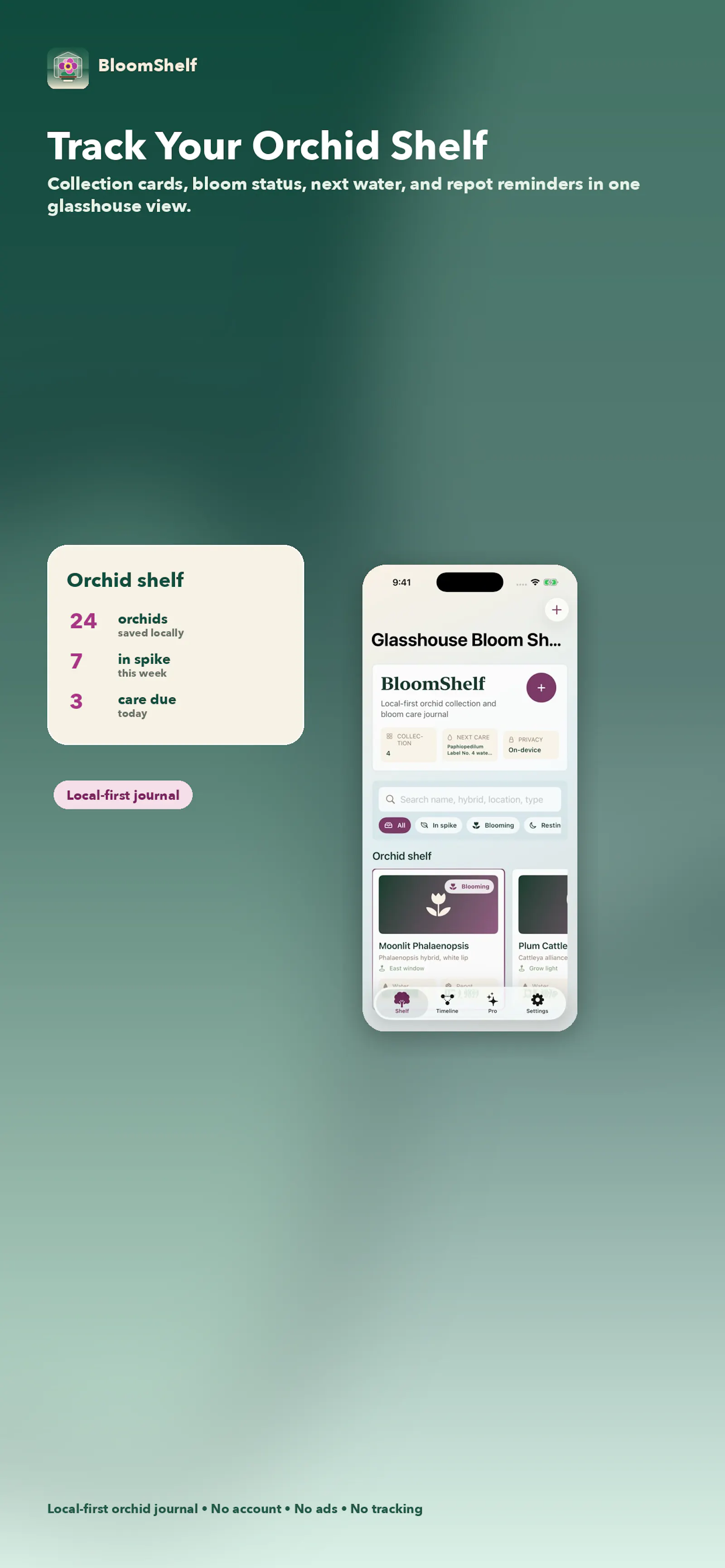 BloomShelf: Orchid Journal screenshot 4