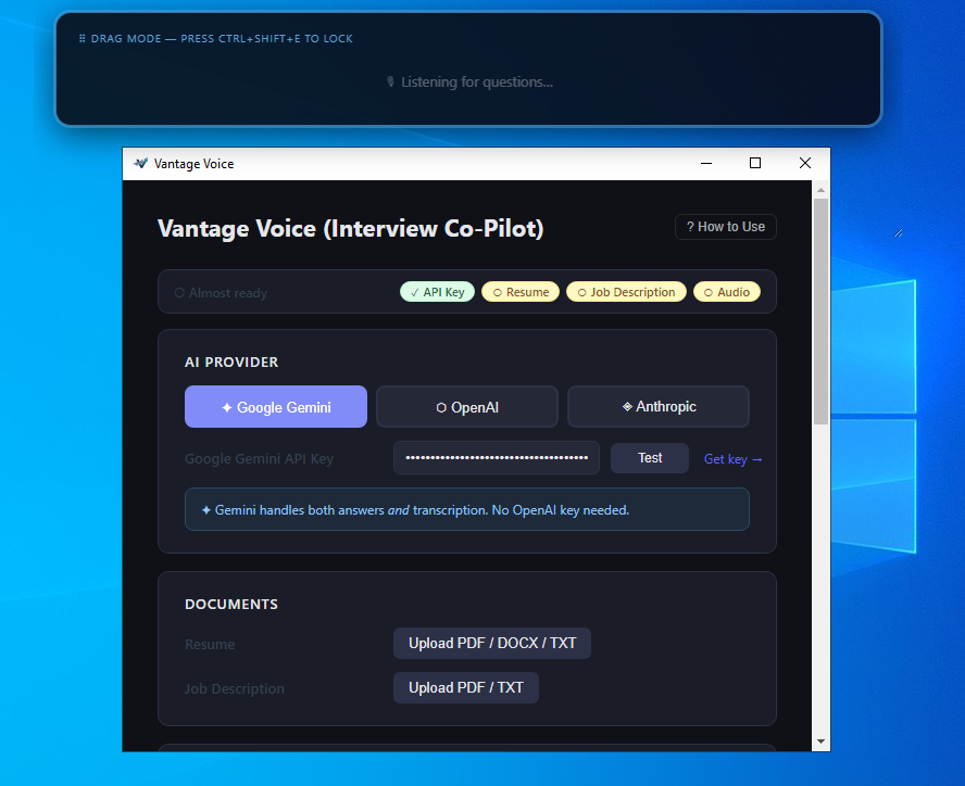 Vantage Voice (Interview Co-pilot) gallery image