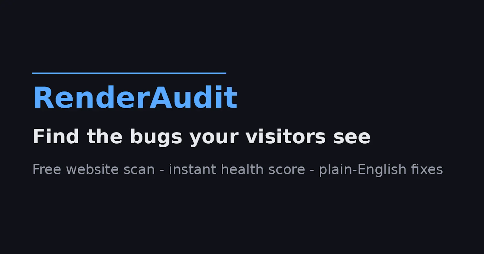 RenderAudit screenshot 1