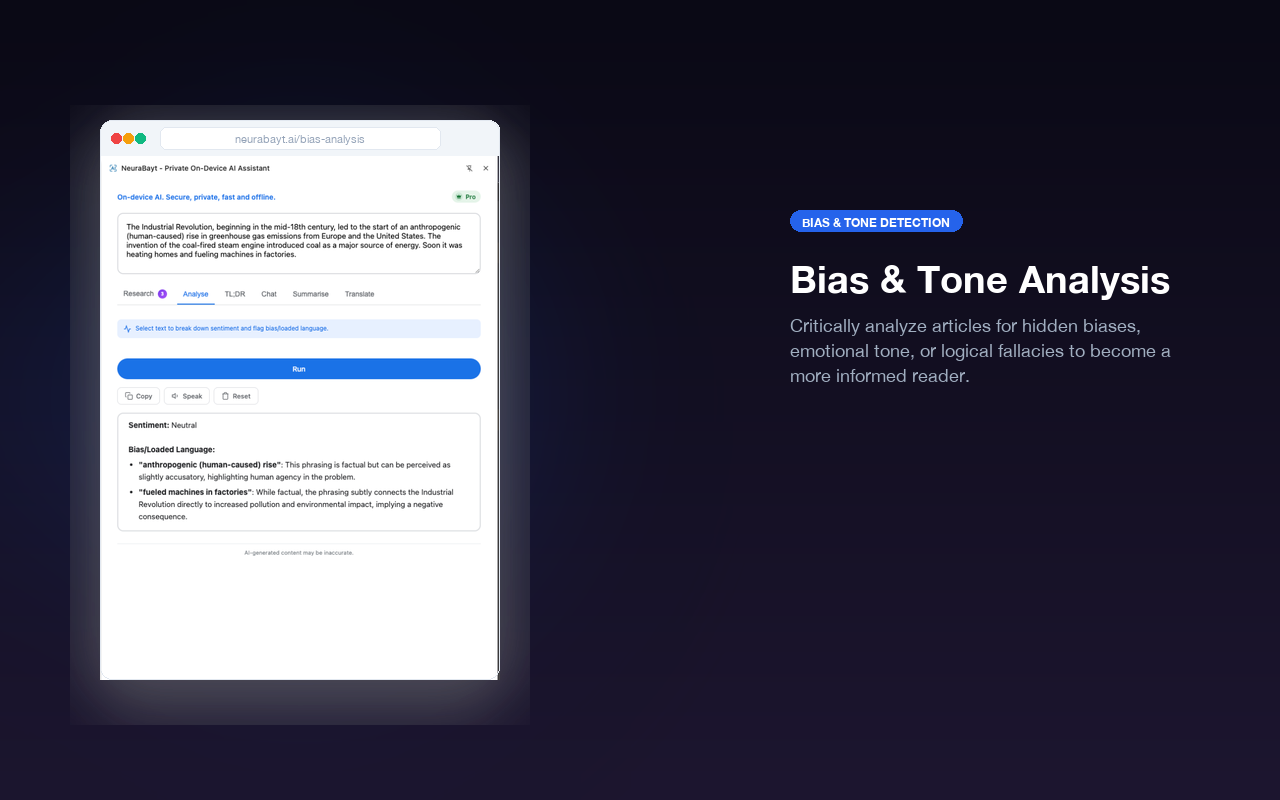 NeuraBayt Private On-Device AI Assistant gallery image