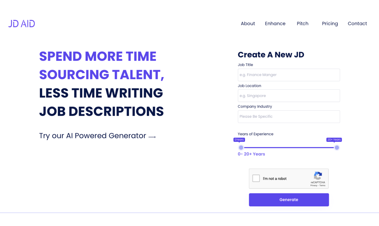 startuptile JD AID-Generate & enhance job descriptions - powered by AI