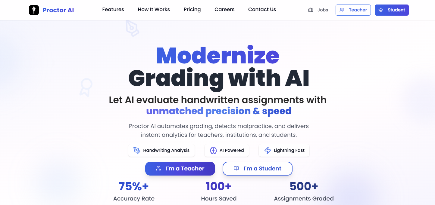 Grado più intelligente con Proctor AI - AI, istruzione media 1