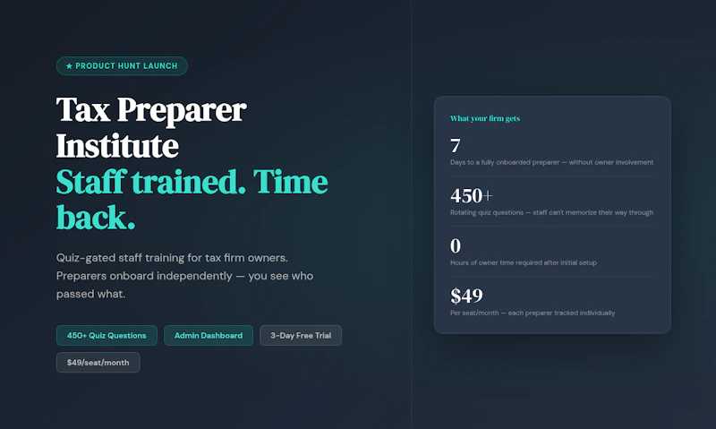 Tax Preparer Institute screenshot 4