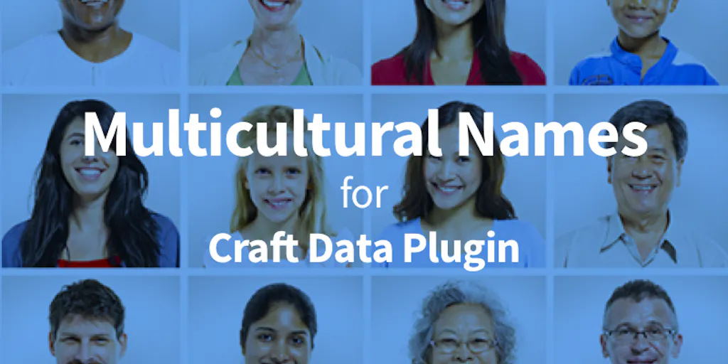 Multicultural Names for the InVision Craft Data plugin for Sketch and ...
