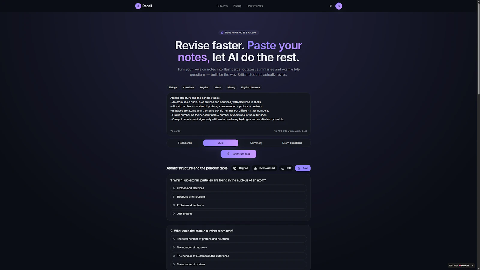Recall Study screenshot 4