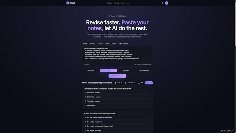 Recall Study screenshot 4