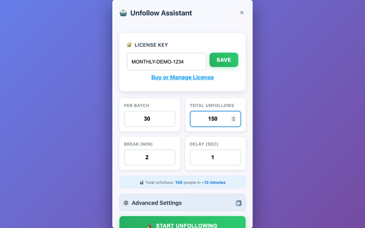 Mass Unfollow for X ( Twitter ) gallery image
