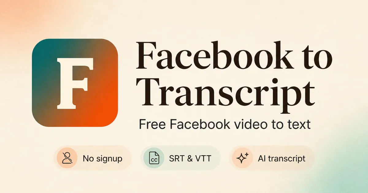 Facebook to Transcript gallery image