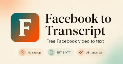 Facebook to Transcript gallery image