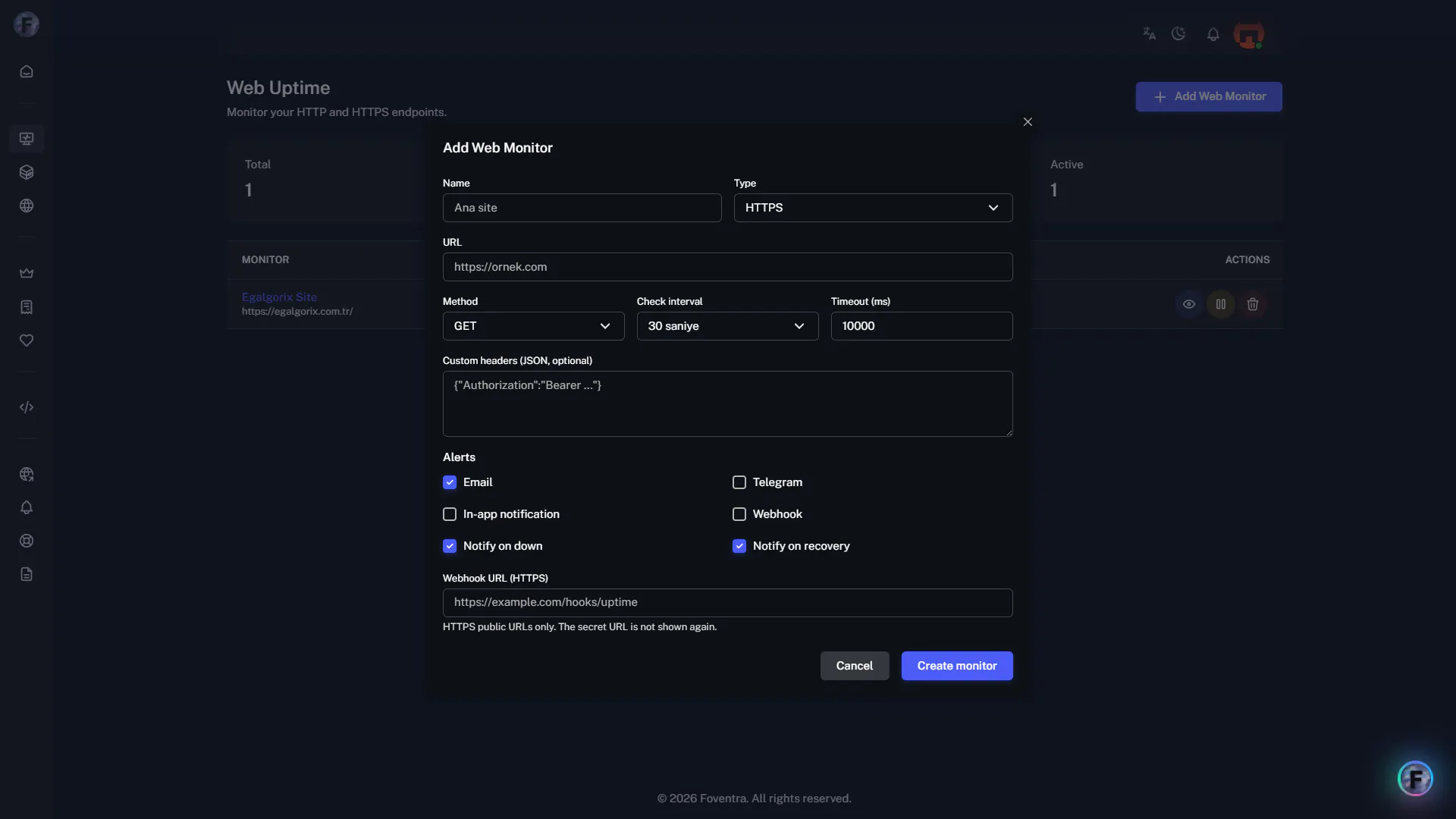 Foventra Uptime gallery image