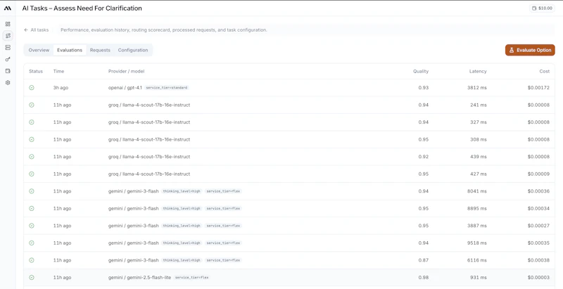 Multiroute AI - smart LLM router screenshot 3