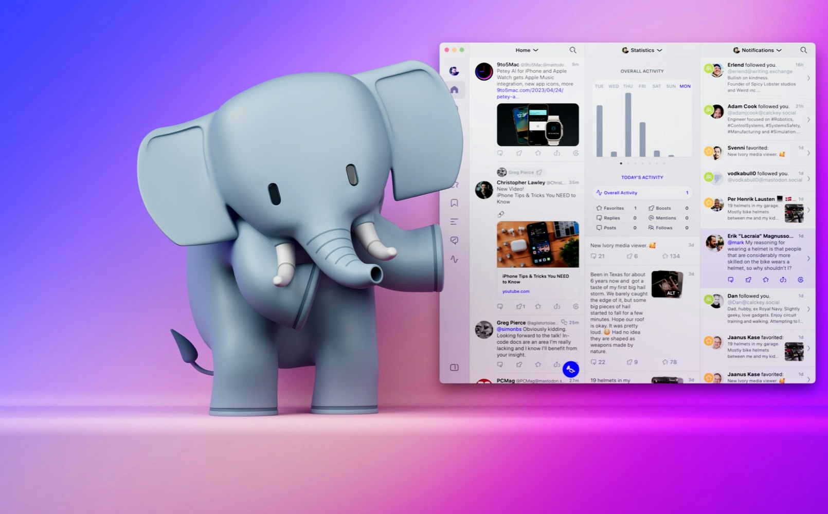 startuptile Ivory for Mac-A Magnificent App for Mastodon