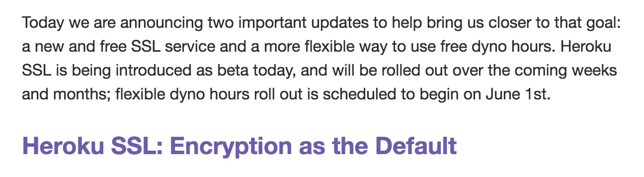 Heroku SSL for Everyone