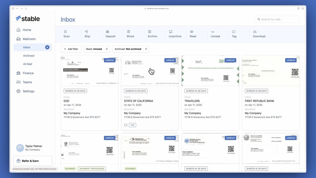 Stable Virtual Mailbox Interface – 01
