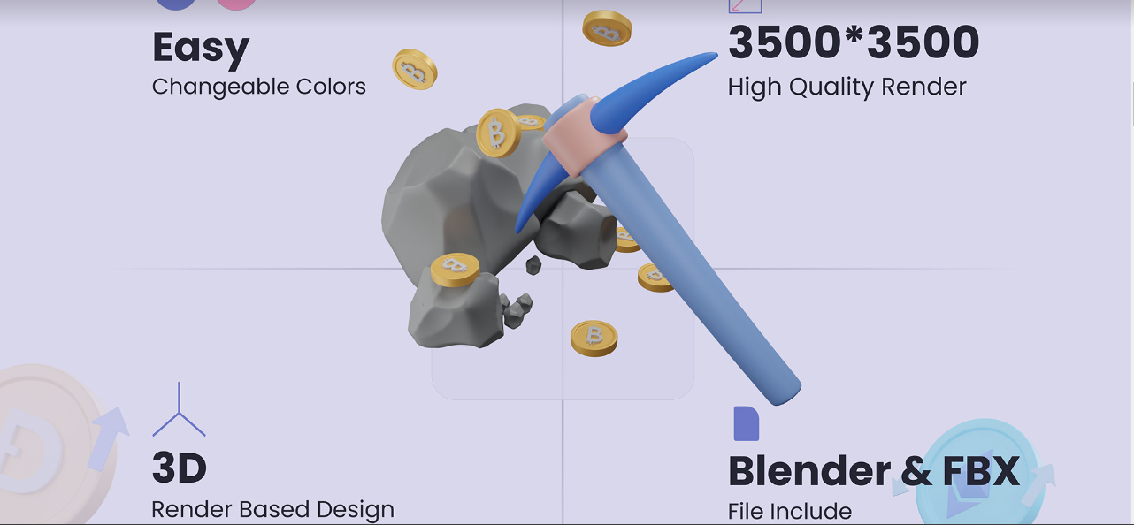 70 Ilustraciones 3D Fintech media 3