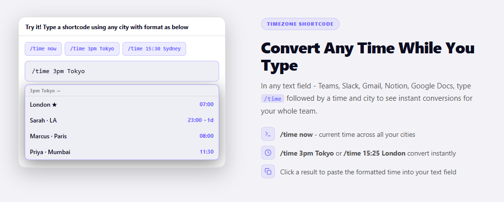 ClockinSync - Smart Timezone Extension gallery image