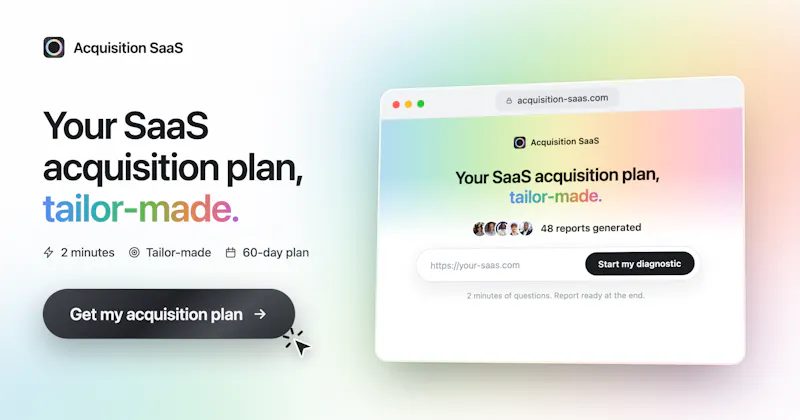 Acquisition SaaS screenshot 2