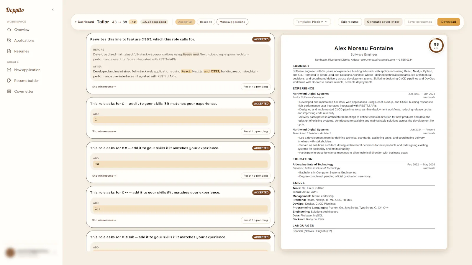 Dopplio AI screenshot 2