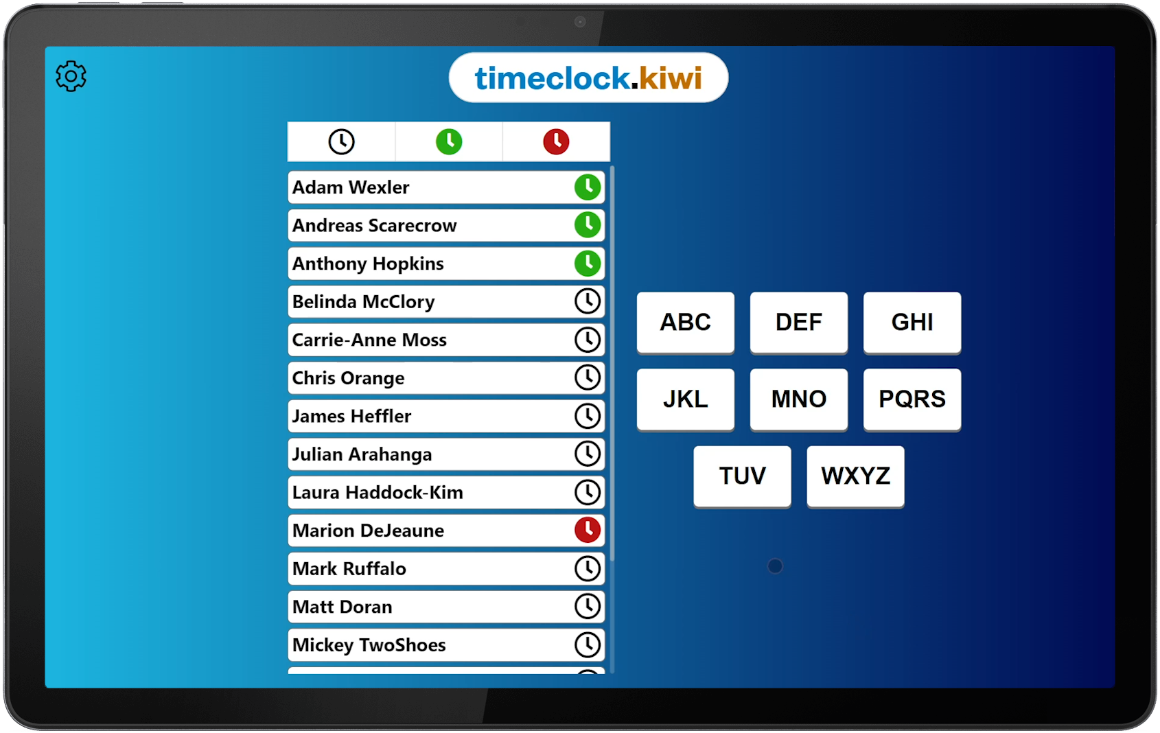 Mídia 2 de Timeclock.Kiwi - Um sistema de relógio de tempo de nuvem