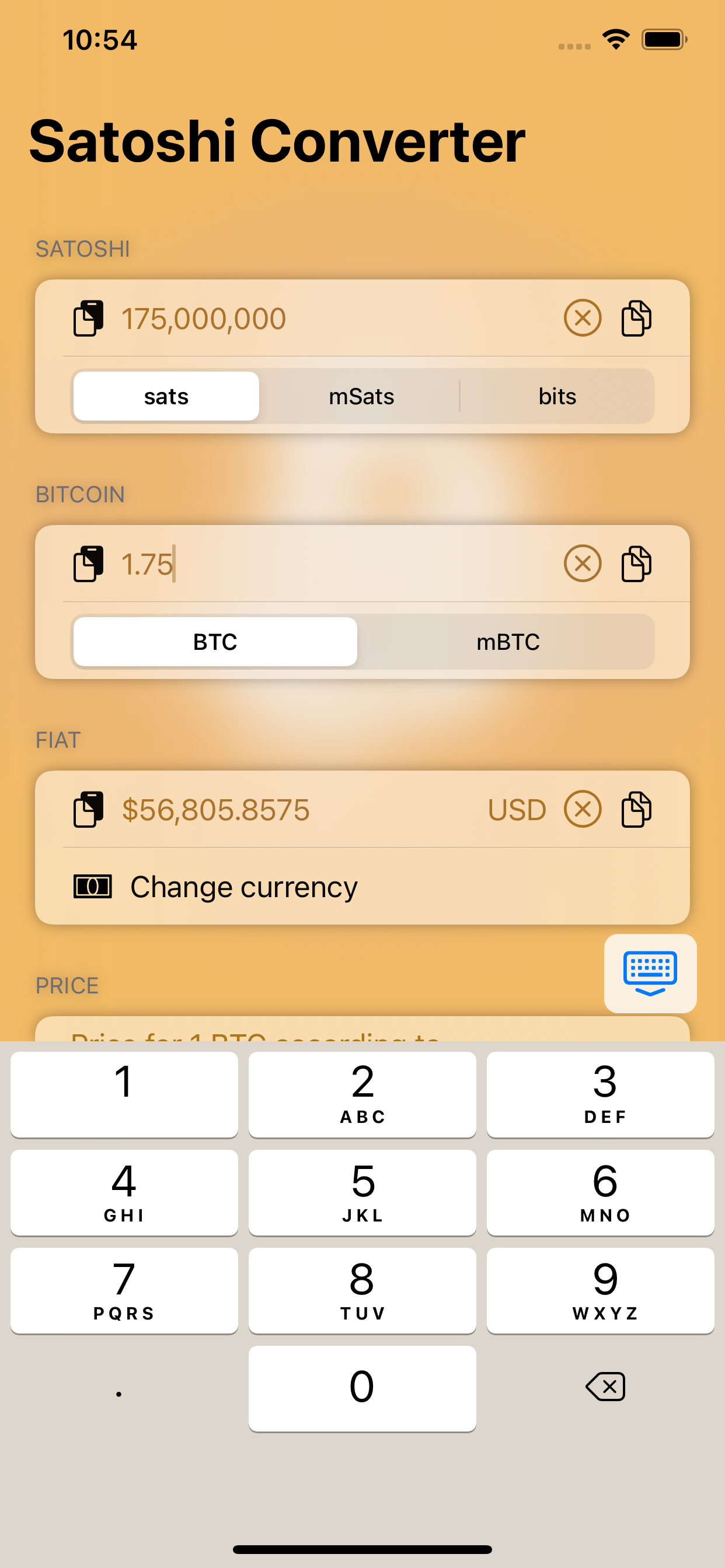 Satoshi Converter gallery image