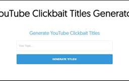 YouTube Clickbait Titles Generator media 1
