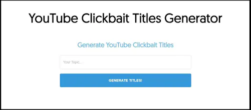 YouTube Clickbait Titles Generator gallery image