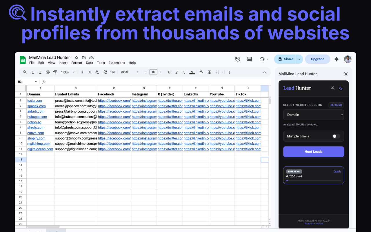 Lead Hunter – Website Data Enricher gallery image