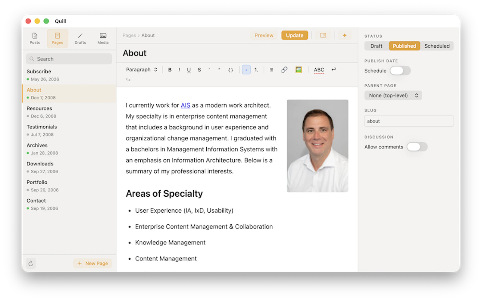 Quill — Native WordPress App for macOS screenshot 5