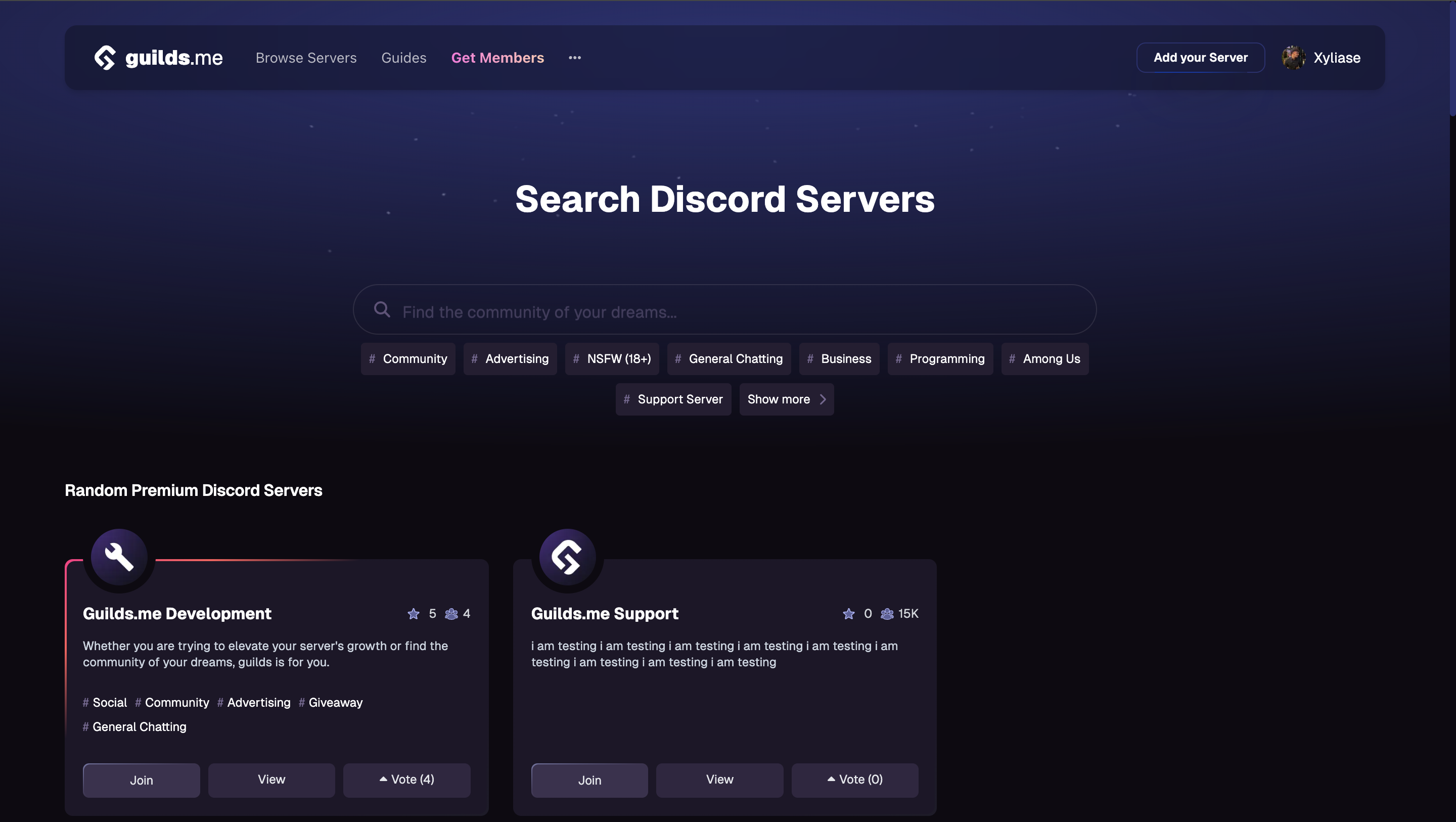 guilds.me - Trova il server Dream Discord con una semplice ricerca media 1