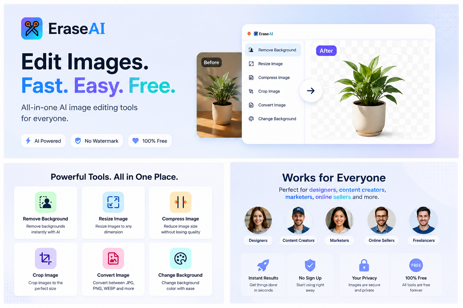 eraseAI - Free AI Image Tools gallery image
